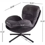 Fauteuil pivotant moderne Christopher Knight Home Alger en chenille et similicuir