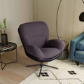 Christopher Knight Home Alger Modern Chenille and Faux Leather Upholstered Swivel Chair