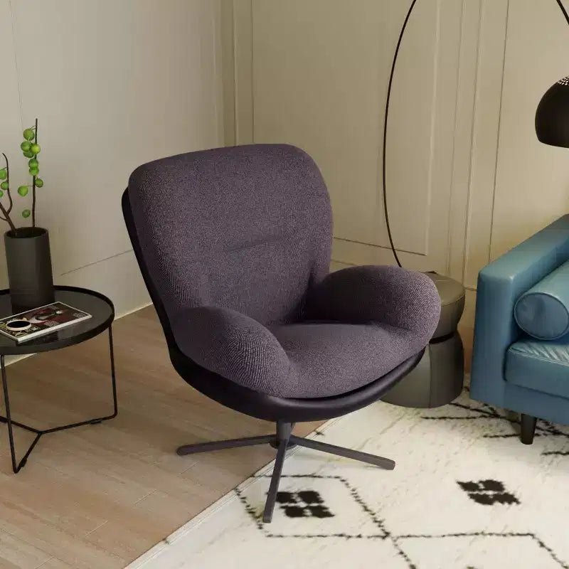 Christopher Knight Home Alger Modern Chenille and Faux Leather Upholstered Swivel Chair