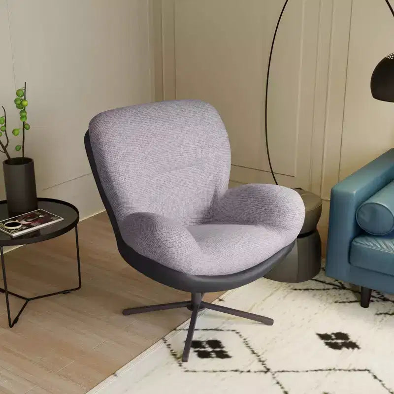 Fauteuil pivotant moderne Christopher Knight Home Alger en chenille et similicuir