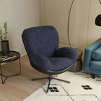 Fauteuil pivotant moderne Christopher Knight Home Alger en chenille et similicuir
