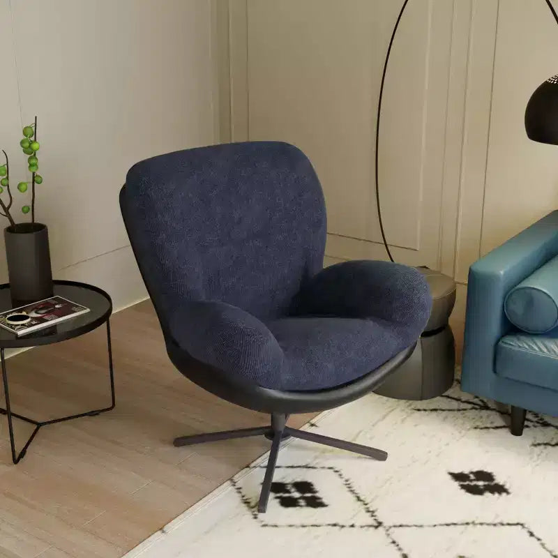 Fauteuil pivotant moderne Christopher Knight Home Alger en chenille et similicuir