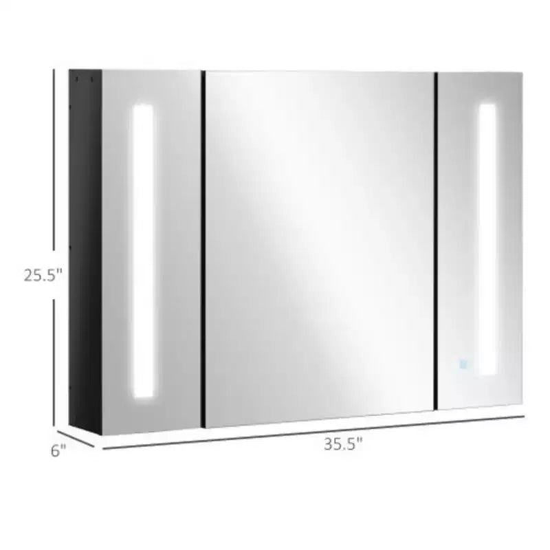 Armoire de toilette murale slim avec éclairage LED réglable - Design inspiré du spa