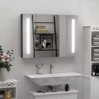 Armoire de toilette murale slim avec éclairage LED réglable - Design inspiré du spa