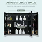 Armoire de toilette murale slim avec éclairage LED réglable - Design inspiré du spa