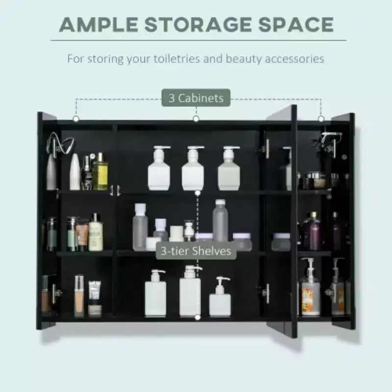 Armoire de toilette murale slim avec éclairage LED réglable - Design inspiré du spa