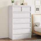 Commode haute Whizmax à 7 tiroirs pour chambre, commode moderne à 7 tiroirs avec grand espace de rangement, organisateur de commode blanc pour salon, chambre de bébé, entrée