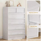Commode haute Whizmax à 7 tiroirs pour chambre, commode moderne à 7 tiroirs avec grand espace de rangement, organisateur de commode blanc pour salon, chambre de bébé, entrée