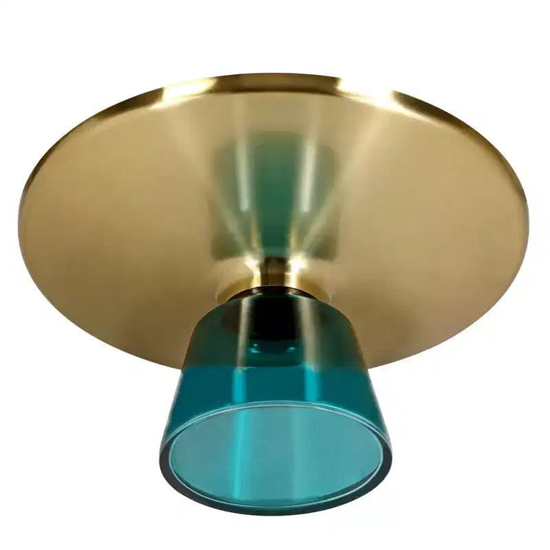 LeisureMod Tully Table Basse en Verre 30" - Table d'Appoint Moderne avec Bord Doré pour Salon, Chambre à Coucher, Bureau, Salle d'Attente, Table d'Appoint Intérieure