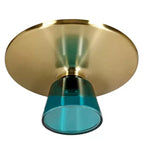 LeisureMod Tully Table Basse en Verre 30" - Table d'Appoint Moderne avec Bord Doré pour Salon, Chambre à Coucher, Bureau, Salle d'Attente, Table d'Appoint Intérieure