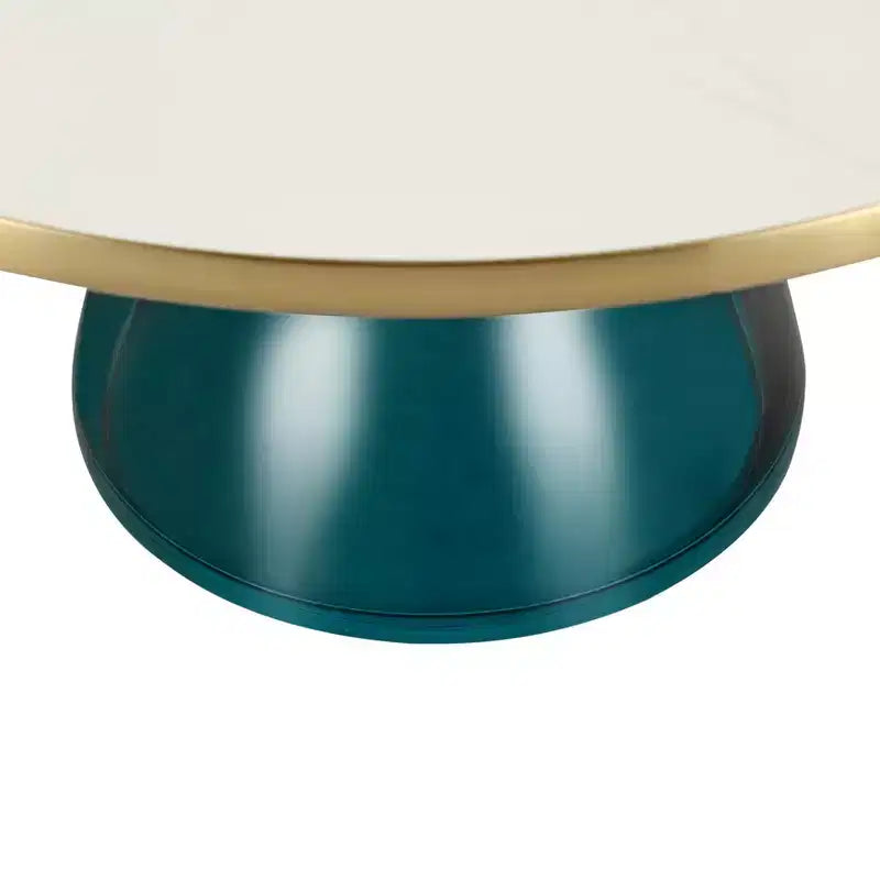 LeisureMod Tully Table Basse en Verre 30" - Table d'Appoint Moderne avec Bord Doré pour Salon, Chambre à Coucher, Bureau, Salle d'Attente, Table d'Appoint Intérieure