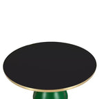 LeisureMod Tully Table Basse en Verre 30" - Table d'Appoint Moderne avec Bord Doré pour Salon, Chambre à Coucher, Bureau, Salle d'Attente, Table d'Appoint Intérieure