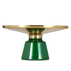 LeisureMod Tully Table Basse en Verre 30" - Table d'Appoint Moderne avec Bord Doré pour Salon, Chambre à Coucher, Bureau, Salle d'Attente, Table d'Appoint Intérieure
