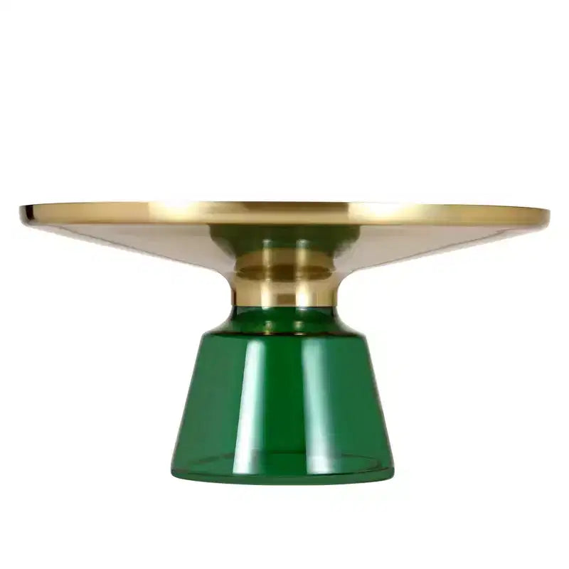 LeisureMod Tully Table Basse en Verre 30" - Table d'Appoint Moderne avec Bord Doré pour Salon, Chambre à Coucher, Bureau, Salle d'Attente, Table d'Appoint Intérieure