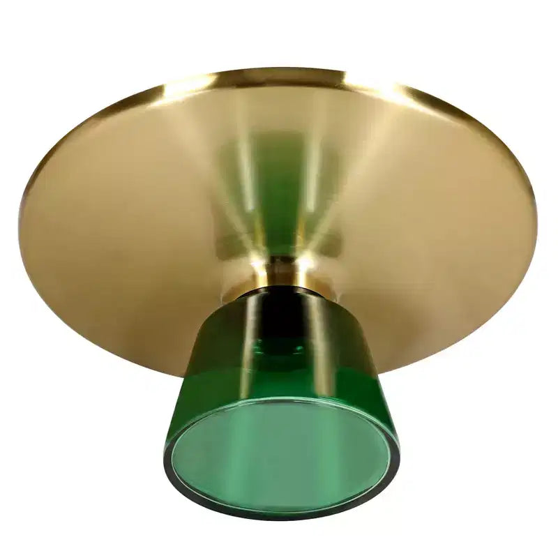LeisureMod Tully Table Basse en Verre 30" - Table d'Appoint Moderne avec Bord Doré pour Salon, Chambre à Coucher, Bureau, Salle d'Attente, Table d'Appoint Intérieure