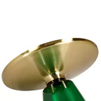 LeisureMod Tully Table Basse en Verre 30" - Table d'Appoint Moderne avec Bord Doré pour Salon, Chambre à Coucher, Bureau, Salle d'Attente, Table d'Appoint Intérieure