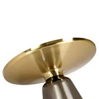 LeisureMod Tully Table Basse en Verre 30" - Table d'Appoint Moderne avec Bord Doré pour Salon, Chambre à Coucher, Bureau, Salle d'Attente, Table d'Appoint Intérieure
