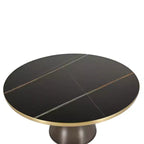 LeisureMod Tully Table Basse en Verre 30" - Table d'Appoint Moderne avec Bord Doré pour Salon, Chambre à Coucher, Bureau, Salle d'Attente, Table d'Appoint Intérieure