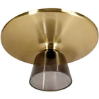 LeisureMod Tully Table Basse en Verre 30" - Table d'Appoint Moderne avec Bord Doré pour Salon, Chambre à Coucher, Bureau, Salle d'Attente, Table d'Appoint Intérieure