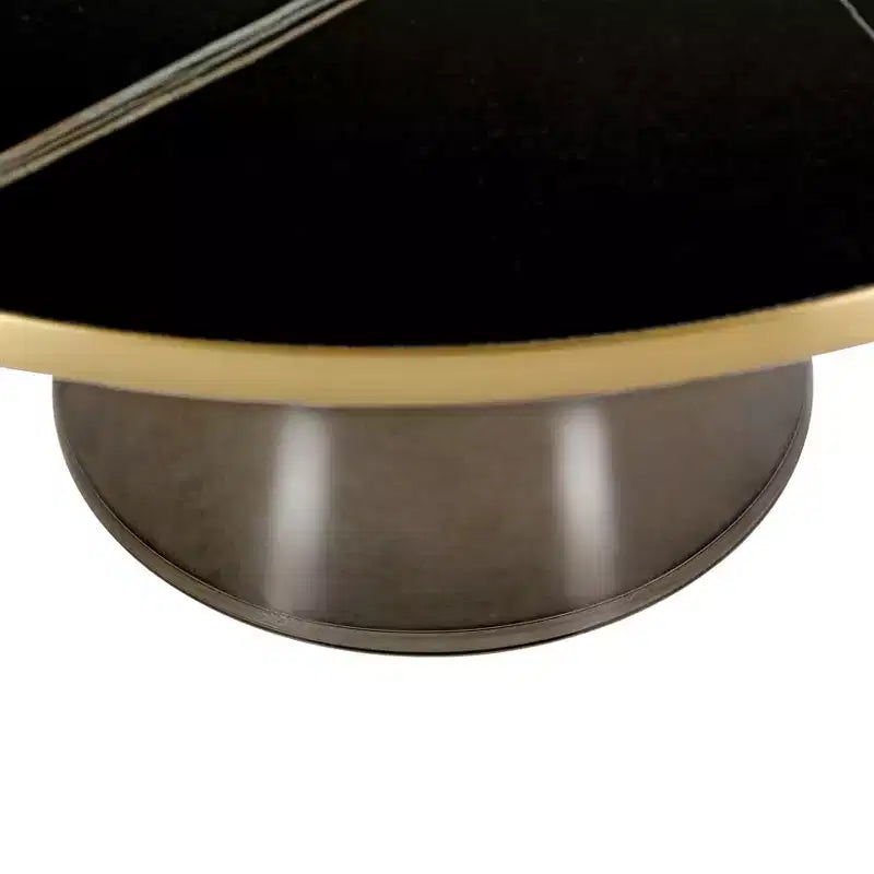 LeisureMod Tully Table Basse en Verre 30" - Table d'Appoint Moderne avec Bord Doré pour Salon, Chambre à Coucher, Bureau, Salle d'Attente, Table d'Appoint Intérieure