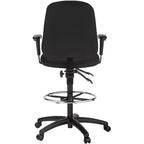Tabouret de dessin double fonction avec accoudoirs - Tissu noir