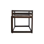 Whisen 77.3L x 43.8W Lit superposé jumeau en bois massif avec échelle, avec plate-forme de lattes renforcées