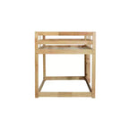 Whisen 77.3L x 43.8W Lit superposé jumeau en bois massif avec échelle, avec plate-forme de lattes renforcées