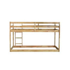 Whisen 77.3L x 43.8W Lit superposé jumeau en bois massif avec échelle, avec plate-forme de lattes renforcées