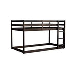 Whisen 77.3L x 43.8W Lit superposé jumeau en bois massif avec échelle, avec plate-forme de lattes renforcées