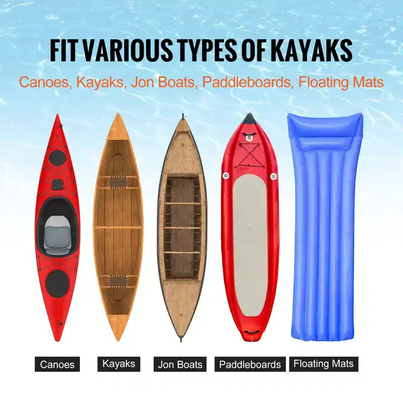 Chariot de kayak robuste VEVOR, capacité de charge de 113 kg