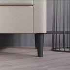 Fauteuil d'appoint en lin ChaletPosh avec tabouret