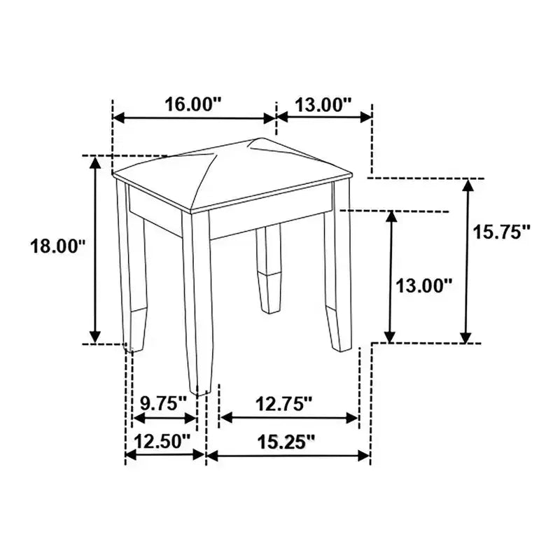 Tabouret de coiffeuse Simple Relax avec revêtement en PU en métal et blanc brillant
