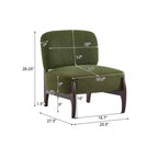 Christopher Knight Home Fauteuil d'appoint moderne en hévéa et tissu bouclé Pawel