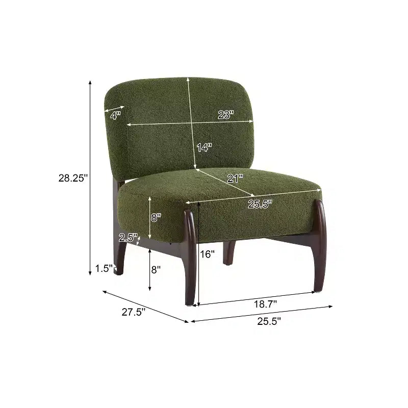 Christopher Knight Home Fauteuil d'appoint moderne en hévéa et tissu bouclé Pawel
