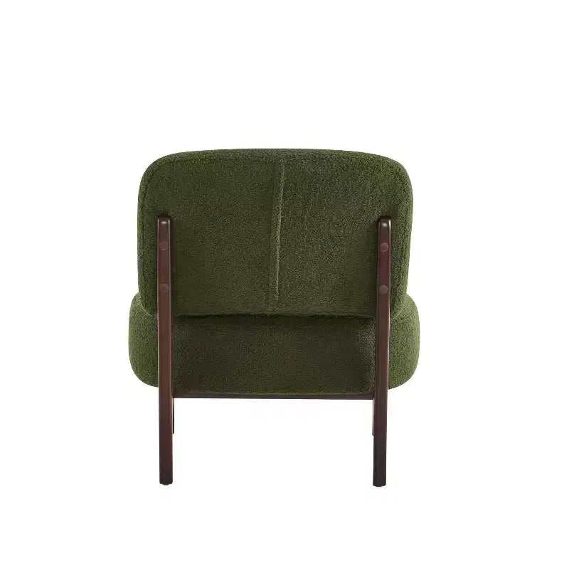 Christopher Knight Home Fauteuil d'appoint moderne en hévéa et tissu bouclé Pawel