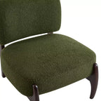 Christopher Knight Home Fauteuil d'appoint moderne en hévéa et tissu bouclé Pawel