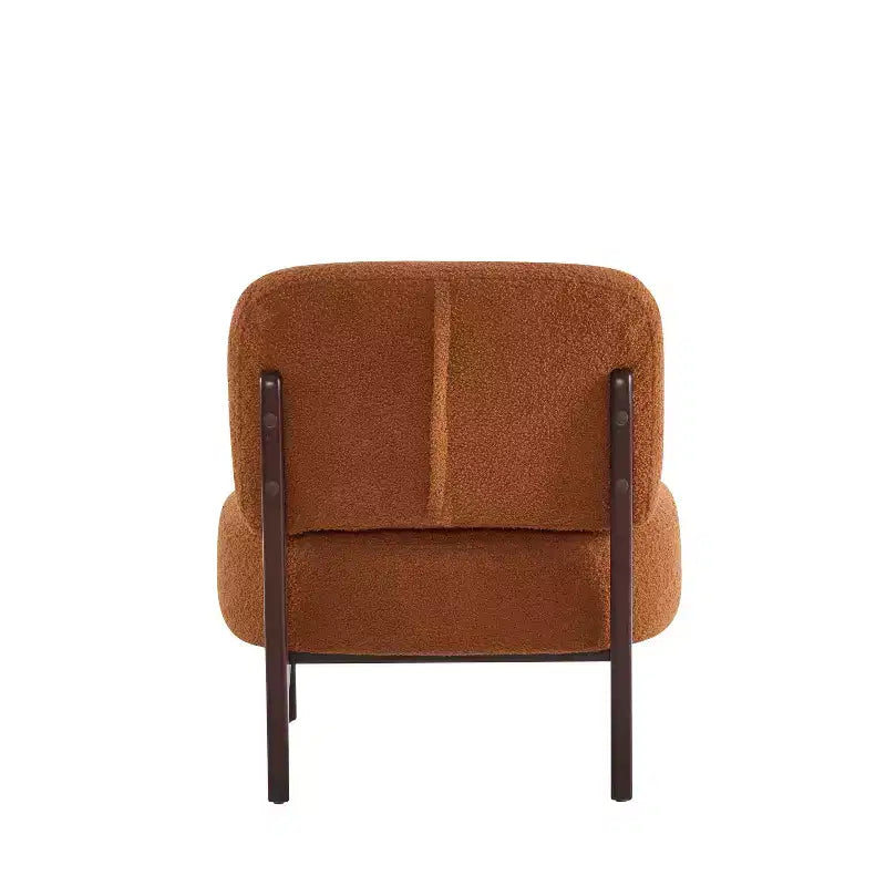 Christopher Knight Home Fauteuil d'appoint moderne en hévéa et tissu bouclé Pawel