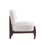 Christopher Knight Home Fauteuil d'appoint moderne en hévéa et tissu bouclé Pawel