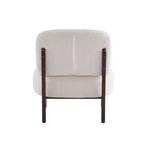 Christopher Knight Home Fauteuil d'appoint moderne en hévéa et tissu bouclé Pawel
