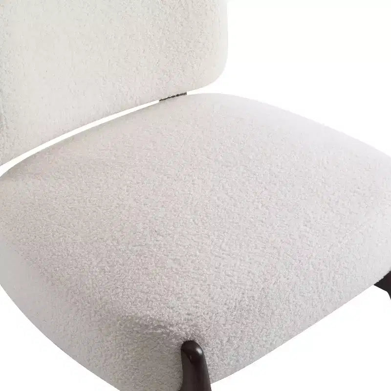 Christopher Knight Home Fauteuil d'appoint moderne en hévéa et tissu bouclé Pawel