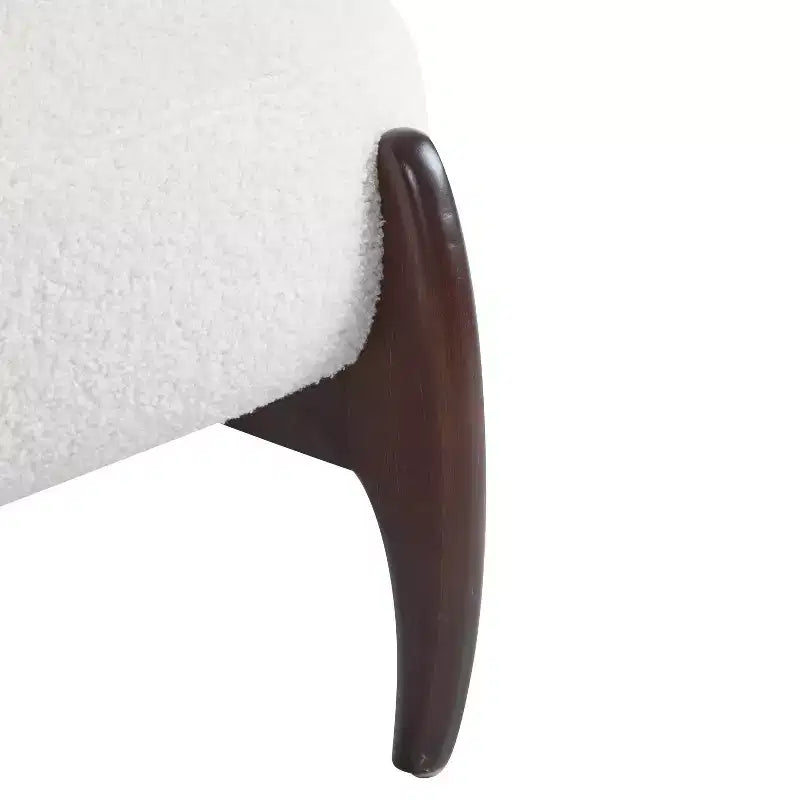 Christopher Knight Home Fauteuil d'appoint moderne en hévéa et tissu bouclé Pawel