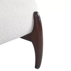 Christopher Knight Home Fauteuil d'appoint moderne en hévéa et tissu bouclé Pawel
