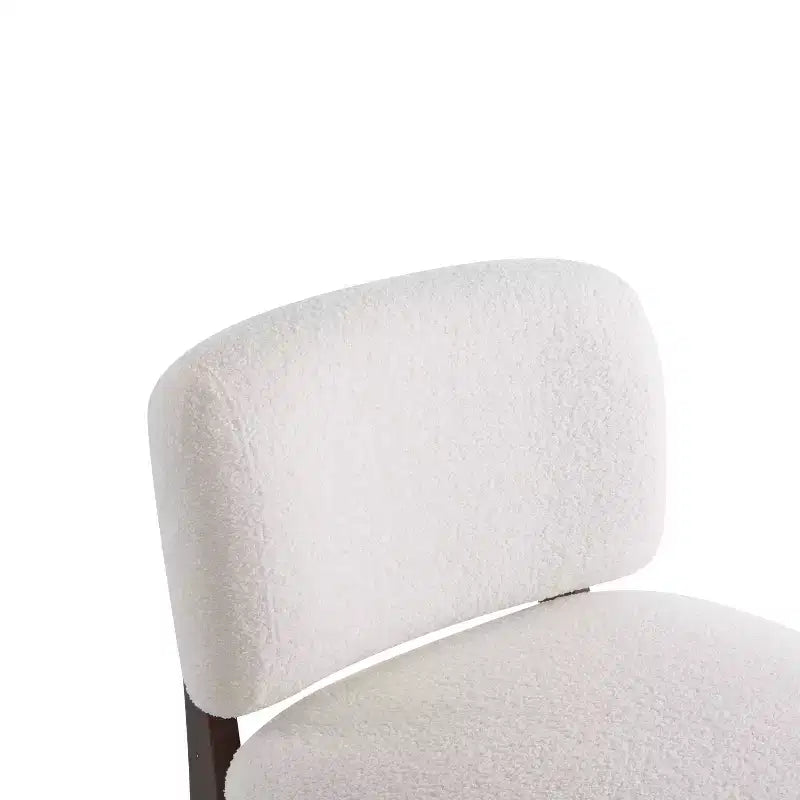 Christopher Knight Home Fauteuil d'appoint moderne en hévéa et tissu bouclé Pawel