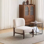 Christopher Knight Home Pawel Modern Rubberwood Boucle Upholstered Accent Chair