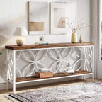 Console étroite Lantine de 180 cm avec rangement