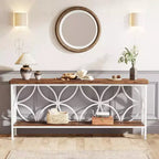 Console étroite Lantine de 180 cm avec rangement