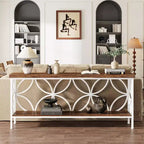 Console étroite Lantine de 180 cm avec rangement