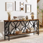 Console étroite Lantine de 180 cm avec rangement