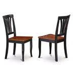 Chaise de salle à manger HomeStock Retro Relaxation en bois - Lot de 2, 22 x 18 x 36