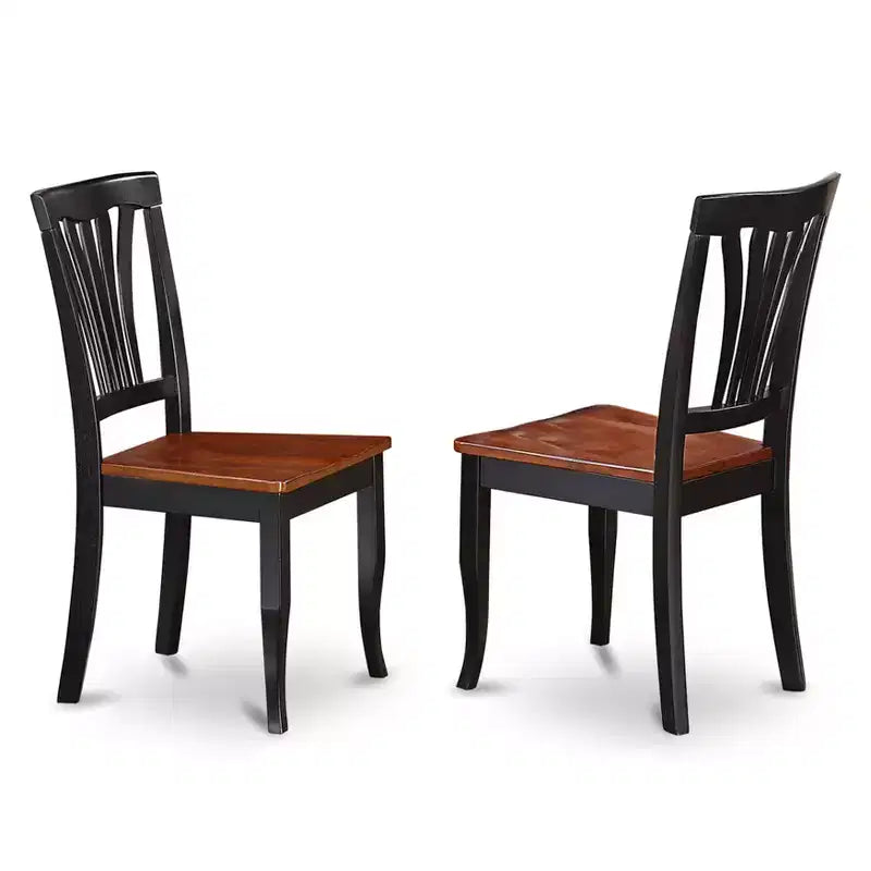 Chaise de salle à manger HomeStock Retro Relaxation en bois - Lot de 2, 22 x 18 x 36